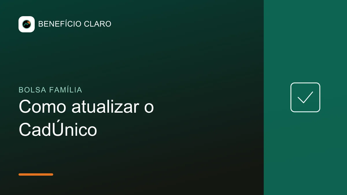 Arte do Benefício Claro sobre como atualizar o Cadastro Único