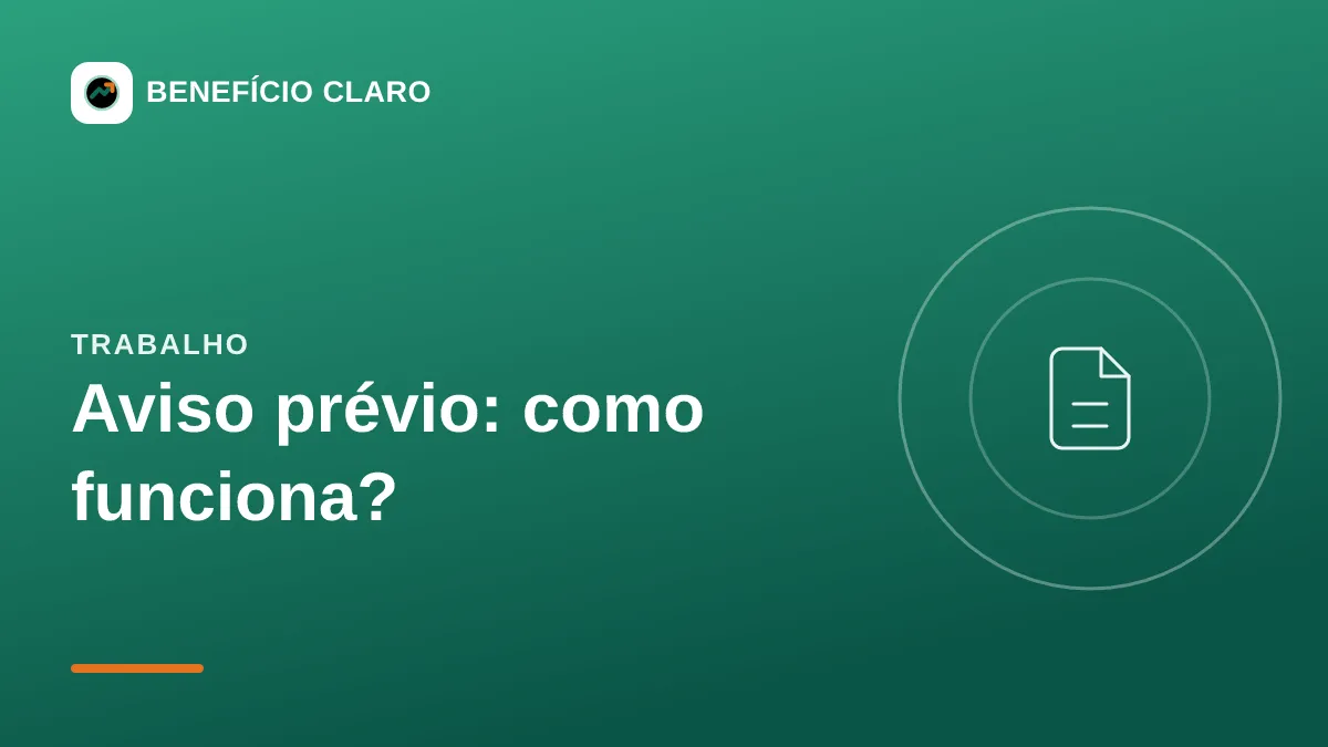 Arte do Benefício Claro sobre como funciona o aviso prévio