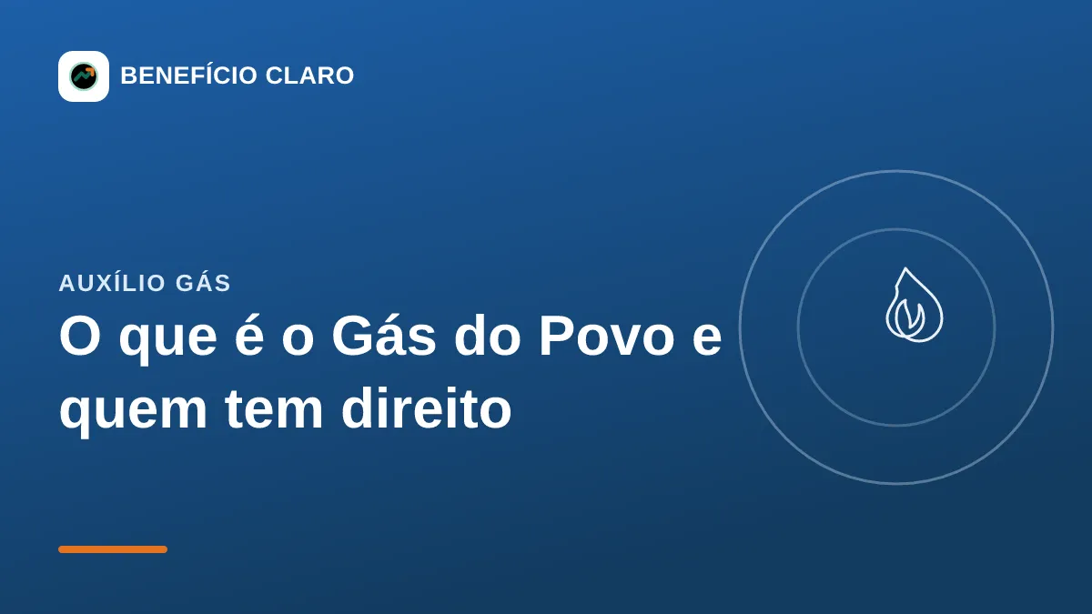 Arte do Benefício Claro sobre o programa Gás do Povo, que substituiu o Auxílio Gás
