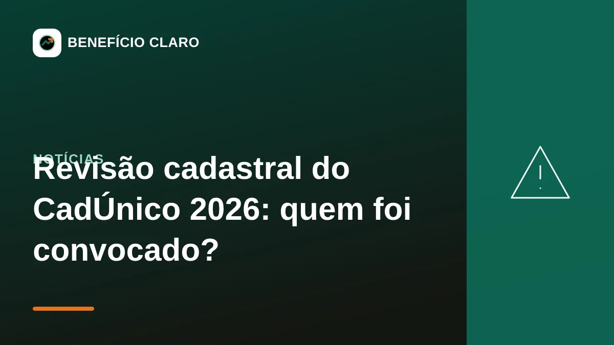 Arte do Benefício Claro sobre a revisão cadastral do CadÚnico em 2026