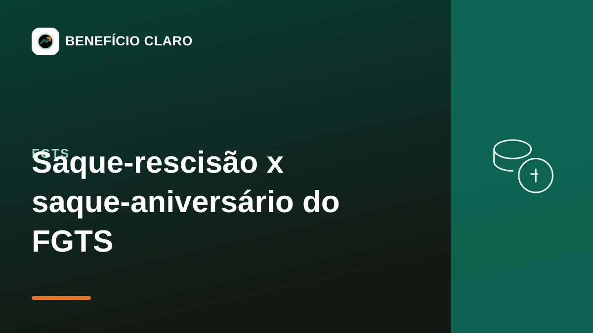 Arte do Benefício Claro sobre saque-rescisão x saque-aniversário do FGTS